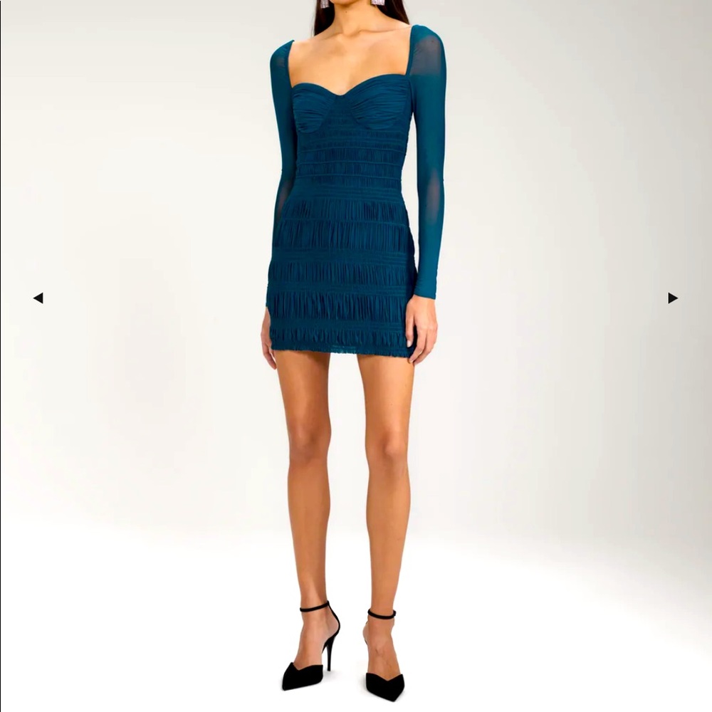 Self-Portrait BRAND NEW teal dress (size 4) with original tags